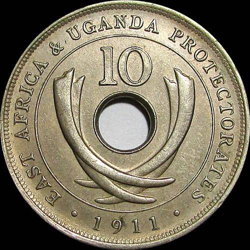 East Africa 1911 Ten Cent
