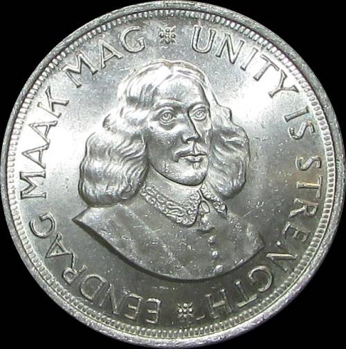 1964 Republic of South Africa Silver 50 Cent - Brillaint Coin