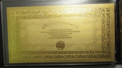Limited Edition - 24KT Gold Banknote Collection Folder