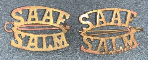 SAAF/SALM Air Force Shoulder Title Pair