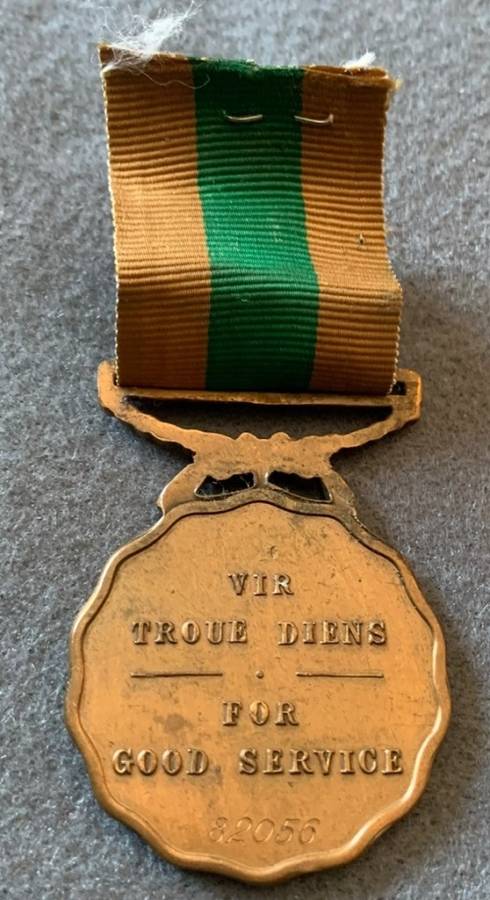 SADF - Full Size Good Service Medal - Number 82056