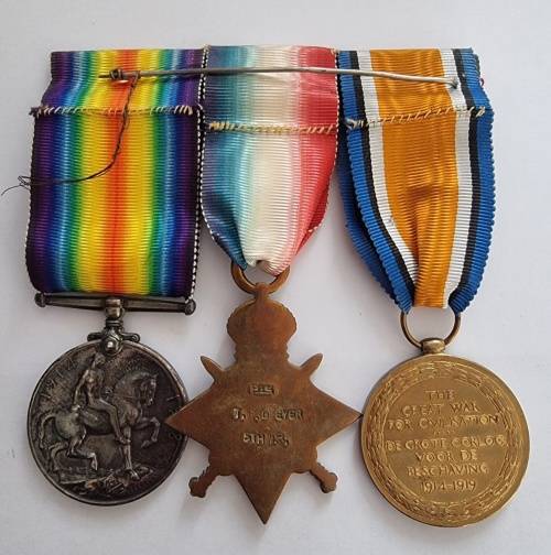 World War 1 Full Size Group of Three to:PTE T.F Dreyer 5th Mounted Rifles