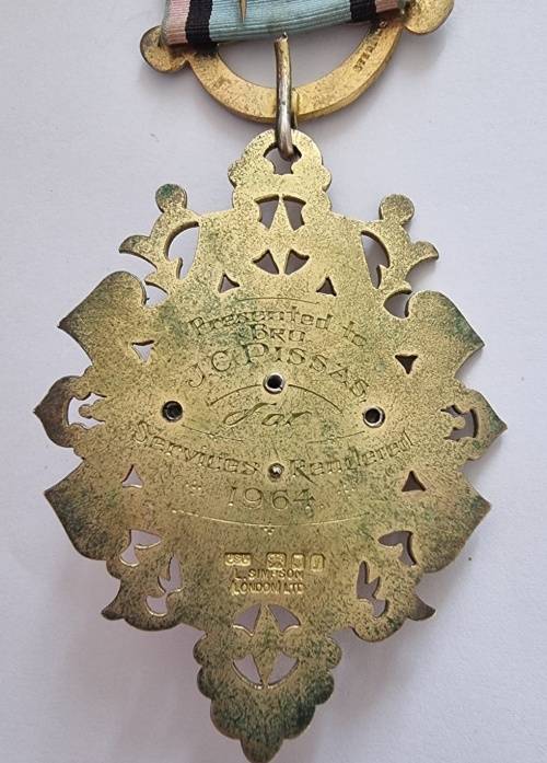 Full Size Hallmarked Sterling Silver Masonic Jewel