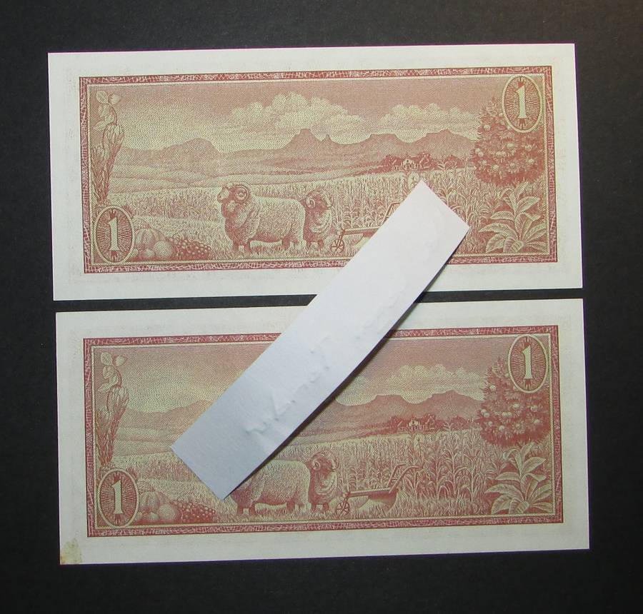 South Africa - T.W De Jongh One Rand Notes