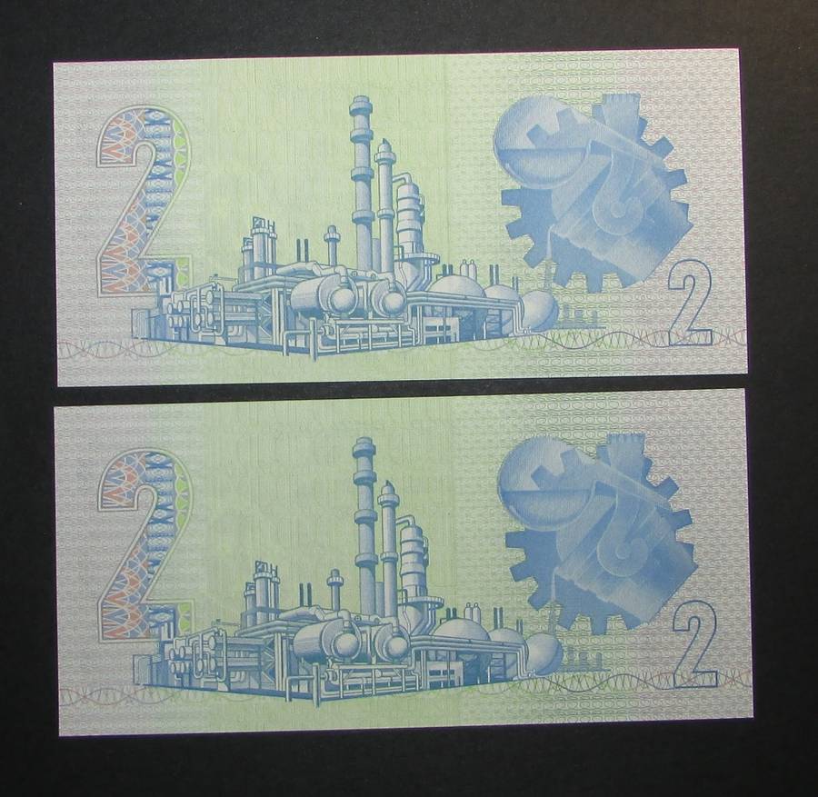 South Africa - Gerhard de Kock 2 Rand Notes in Sequence