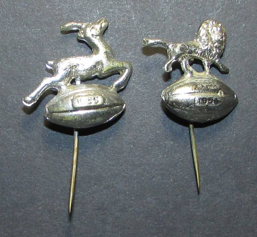 1955 British and Irish Lions Tour to South Africa Rugby Pin Badges