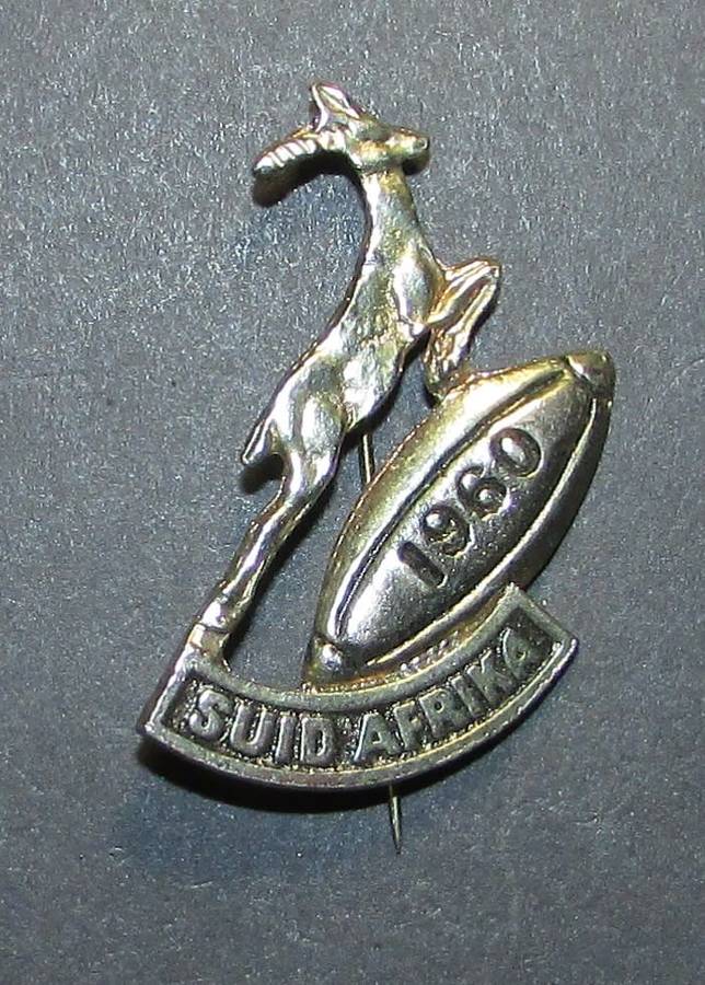 1960 Springbok Rugby Stick Pin Badge