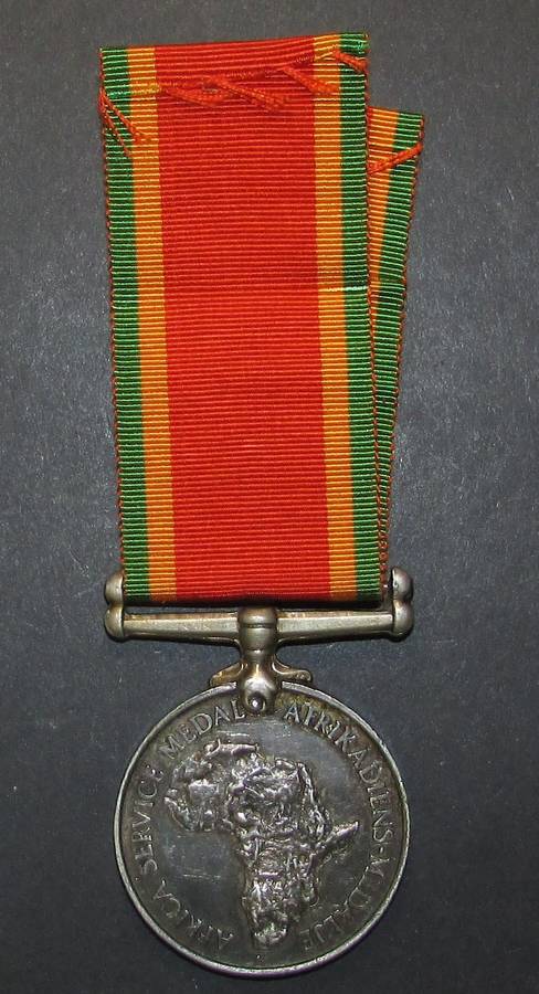 Full Size World War Two Africa Service Medal ( Silver ) To:N39635V M.Moeletsi
