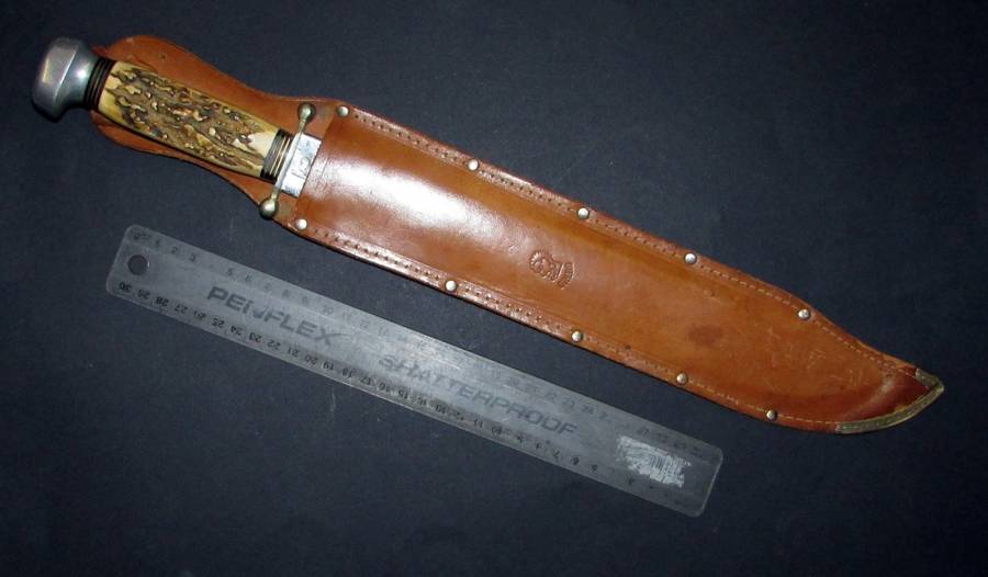 Vintage Anton Wingen Jr Solingen Germany Bowie with Sheath