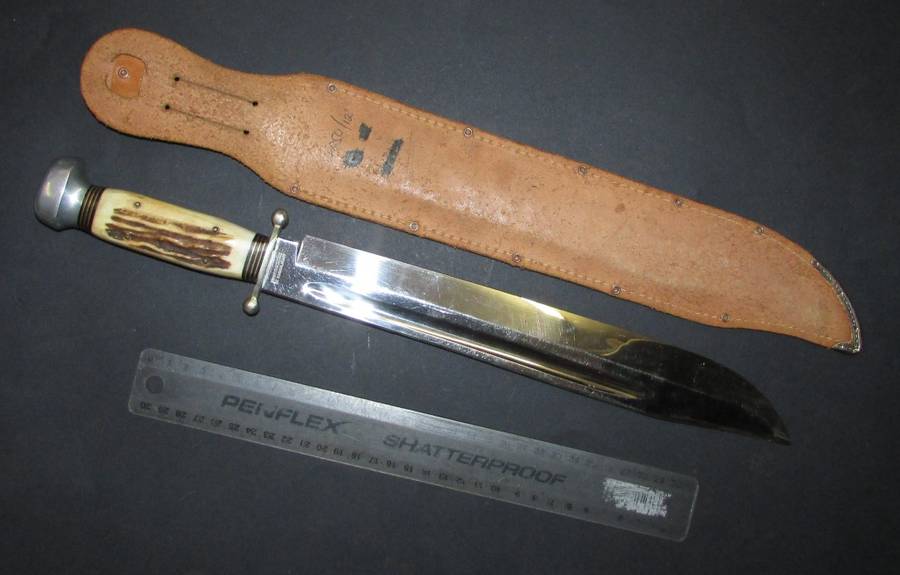 Vintage Anton Wingen Jr Solingen Germany Bowie with Sheath