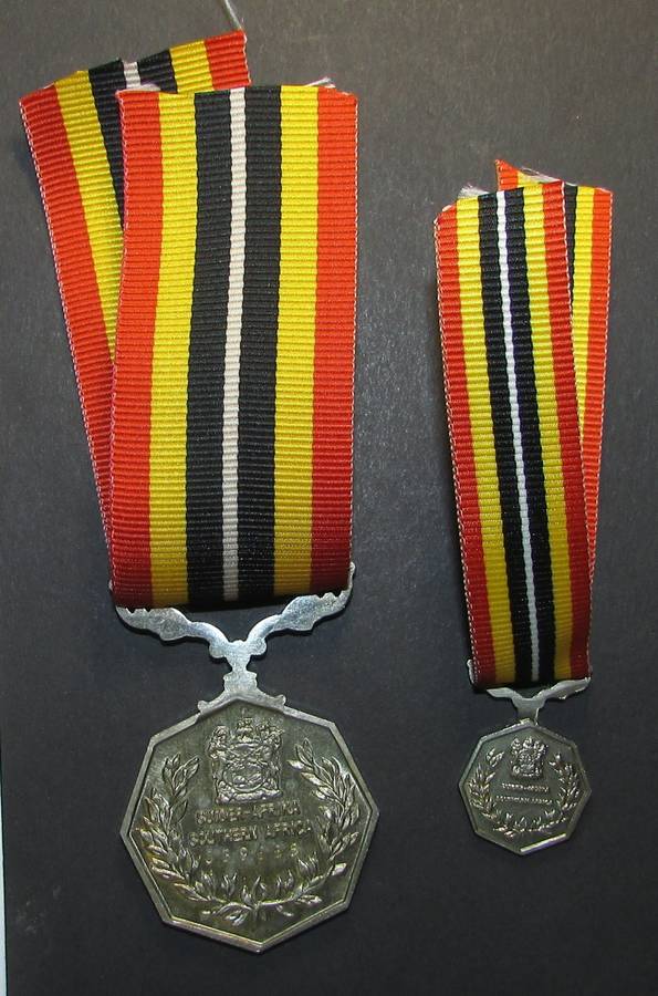SADF - Full Size Southern Africa Medal with Miniature
