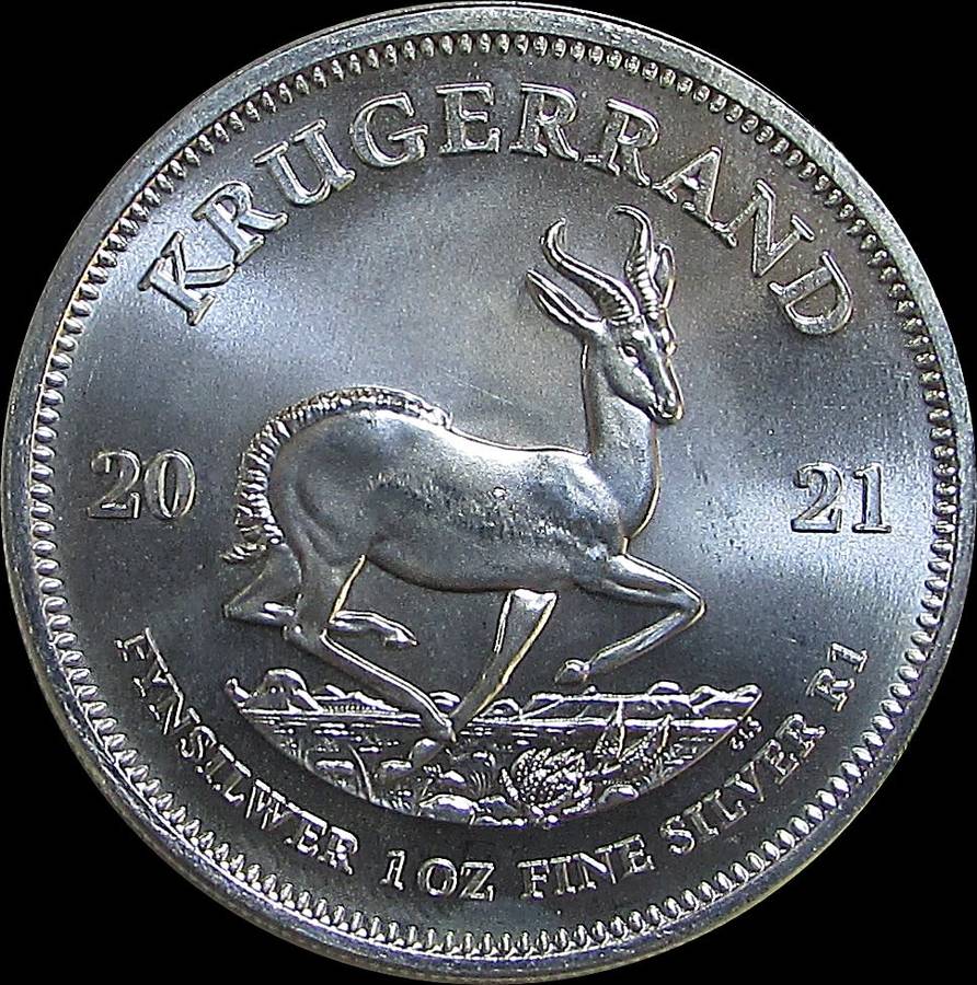 Sterling Silver 1OZ Silver Krugerrand - Dated 2021