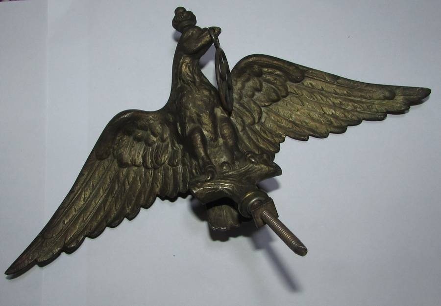 Pair of Vintage Brass Eagles - Hood Ornaments or Ceremonial Pith Helmet Eagles