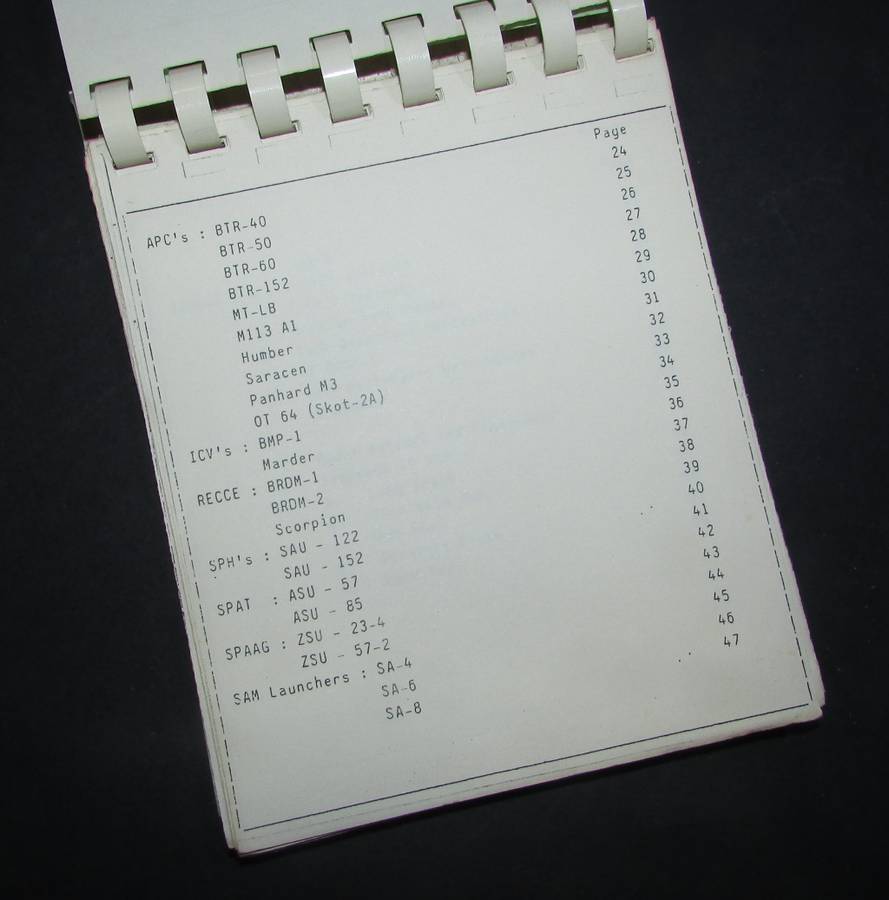 SADF - Restricted - Armoured Vehicles Booklet