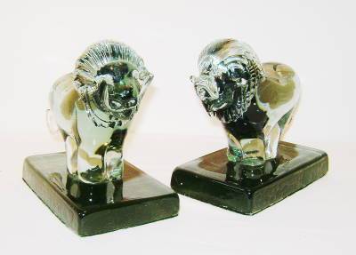 MURANO - Unusual Pair of Murano Bookends in Mint Condition