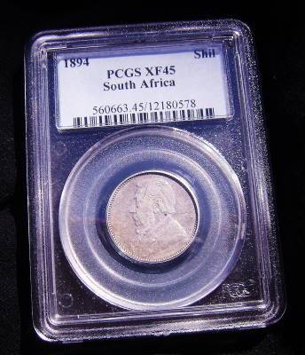 ( CV R 8000 ) - 1894 Shilling Graded XF 45