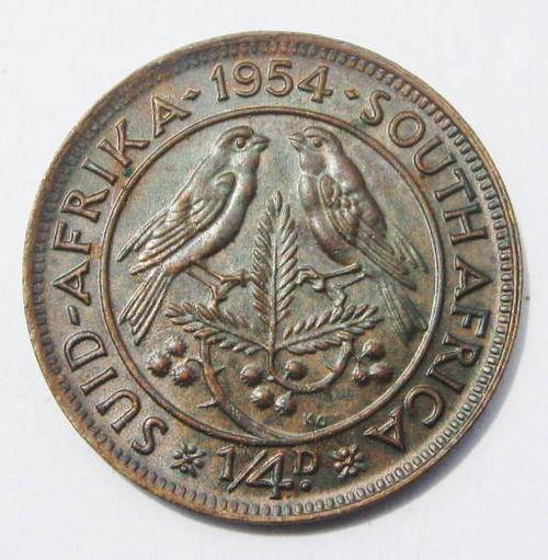1954 Union of South Africa Farthing - Brilliant UNC