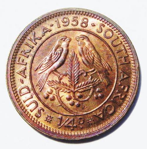 1958 Union of South Africa Farthing - Brilliant UNC