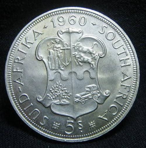 1960 Union of South Africa Crown ( 5 Shillings ) - Proof Like