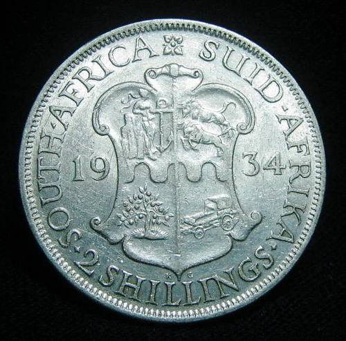 1934 Union Of South Africa Silver Florin - Very Nice Coin