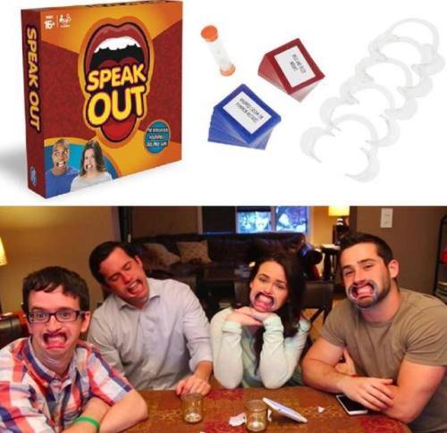 Speak Out Board Game Mouthguard Challenge Game Hasbro