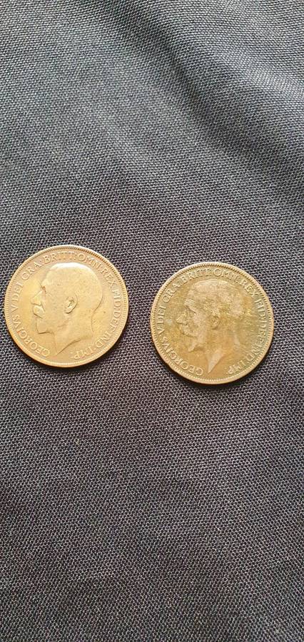 1912,1915,1917,1918 One Penny Coin
