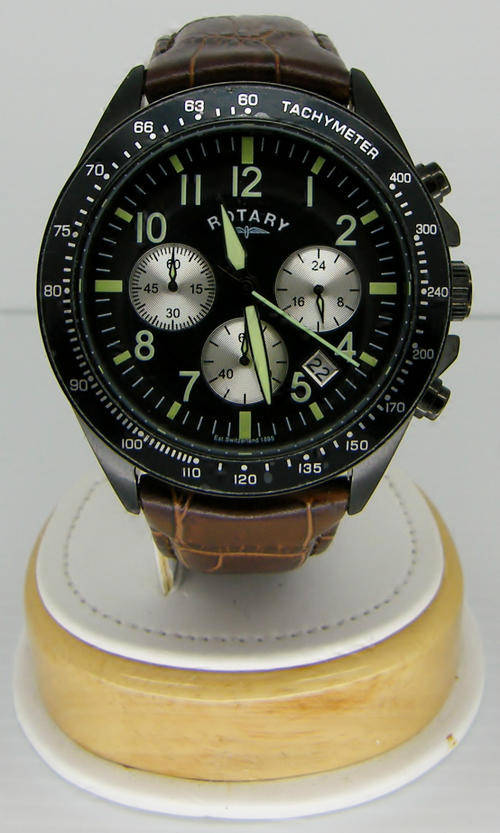 Brand New Mens Rotary Chronograph Watch with leather strap Gs03908/04  - CRAZY AUCTION
