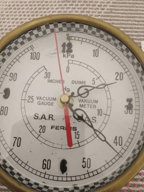 SAR Steam Pressure Gauge Made Into Clock