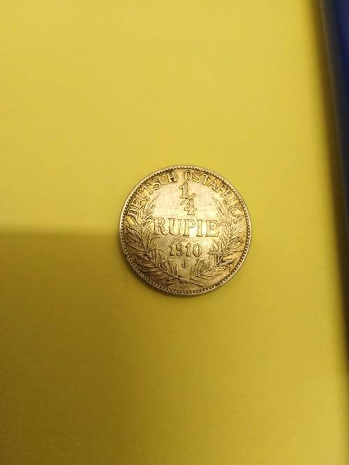Deutsch Ostafrika 1/4 Rupie 1910 J