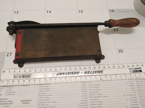Small Steel Vintage Guillotine