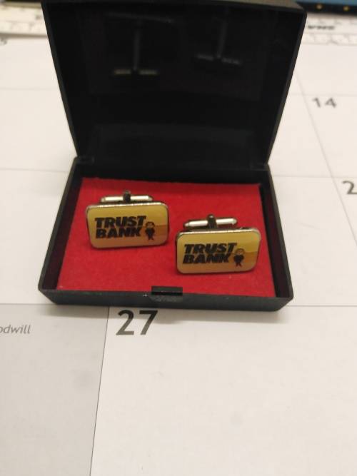 Vintage TRUST BANK Cufflinks.