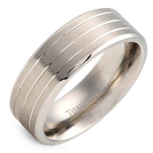 Elegant Brand New Gentlemens Band Ring Crafted in Titanium Size 12