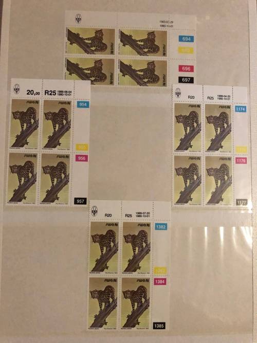 South West Africa Animal definitive control blocks in stock book