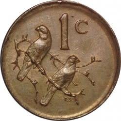 South African 1989 - 1 cent coin