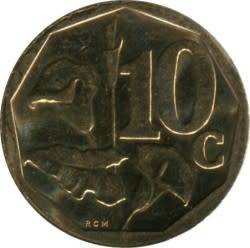South African 2009 - ten cent coin
