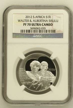 WOW NGC GRADED PERFECT PF70 Walter and Albertina Sisulu ONLY 88 Graded PF70
