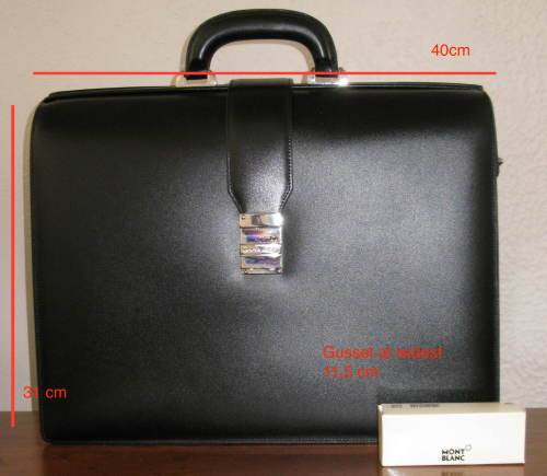 Mont Blanc Single Gusset Framed Briefcase
