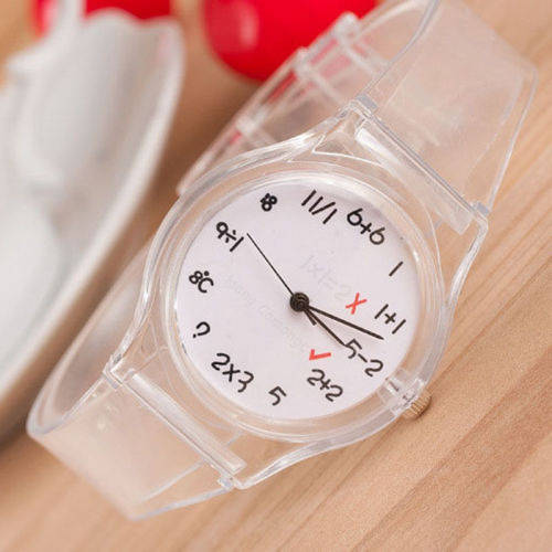 *** IN STOCK *** New Funky Maths Transparent Crystal Silicone Jelly Watch