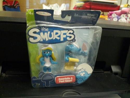 SMURFS-ORIGINAL PACKAGING-SMURFETTE AND POET SMURF