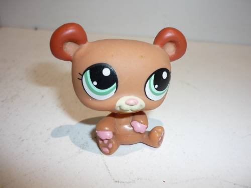 LITTLEST PET SHOP -LIGHT BROWN TEDDY-PINK NOSE