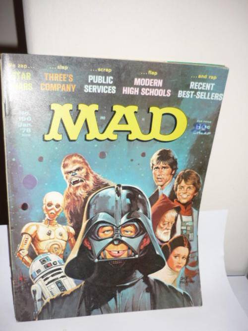 VINTAGE MAD MAGAZINE-196-JAN 1978-FEATURING STAR WARS