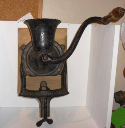 VINTAGE COFFEE GRINDER-LOVELOCK LONDON-MOUNTED-UNRESTORED