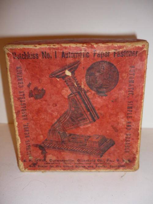HOTCHKISS No.1-AUTOMATIC PAPER FASTENER-USA ca.1900-IN ORIGINAL BOX