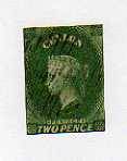 Ceylon 1857 Two Pence Very Fine Value 60 Pounds
