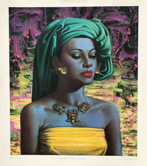 Tretchikoff Vladimir print-109 BALINESE GIRL image size 34-38 cm