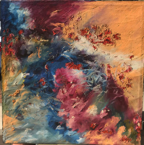 Sicelo Nicholus Dlamini oil painting on canvas signed 2016, oil-3 image size 121-121