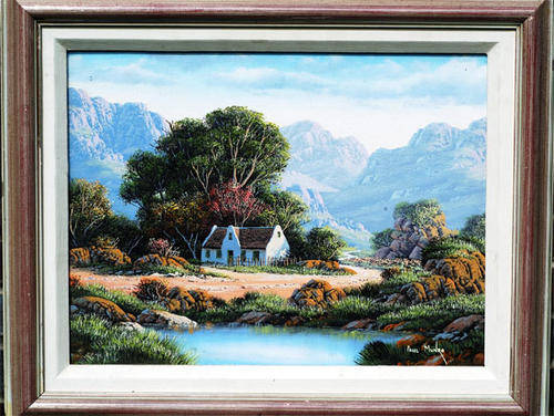 Original oil painting Paul Munro oil-101 image size 33-43cm, framed