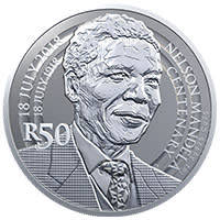 *SOUGHT AFTER* NELSON MANDELA CENTENARY R50 SILVER PROOF COIN