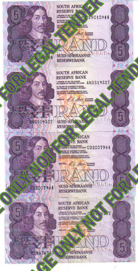 FOUR CL STALS FIRST EDITION FIVE RAND NOTES