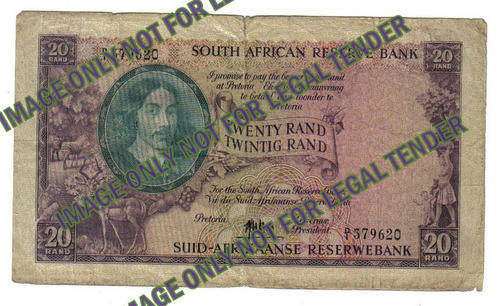 4th ISSUE MH DE KOCK TWENTY RAND NOTE (D1  379620)